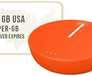 SIMO Solis Lite 4G LTE WiFi Mobile Hotspot + 50GB US Data Card, Local & International Coverage Router, Multi-Carrier Access, No Contract or SIM Card Required, 10 Connected Devices, 1GB/Month Lifetime