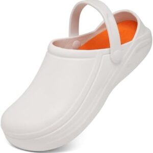 Haifago Non Slip Chef Shoes for Men Women, Kitchen Food Service Slip Resistant Work Shoe Waterproof Nursing Clogs