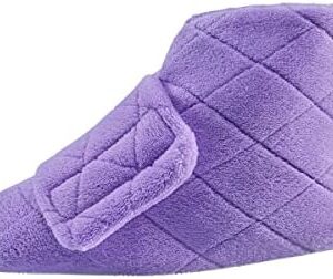 Silvert's Adaptive Clothing & Footwear Women’s Superb Comfort Extra Wide Bootie Slippers for Seniors With Swollen Feet