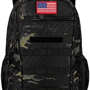 outdoor plus Camo Backpack,Military Boys Backpacks for Middle School,Army Bookbag with USB Charging Port,30l/40L