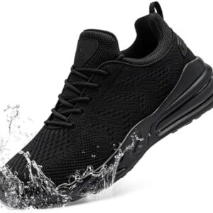 LARNMERN Mens Non Slip Work Shoes Slip On Water Resistant Walking Sneakers Zapatos Trabajo Waterproof Food Service Chef Kitchen