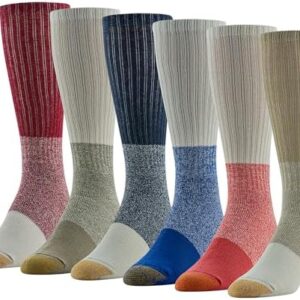 GOLDTOE Men's Harrington Crew Socks, Multipairs